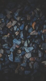 Moody Dark Gray Gravel Texture Macro Wallpaper for Mobile