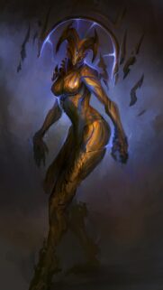 Ethereal Demon Queen Digital Art Mobile Wallpaper for Smartphone