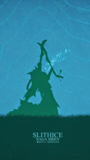 Minimalist Dota 2 Naga Siren Slithice Silhouette Mobile Wallpaper