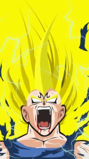 Majin Vegeta Super Saiyan Power Surge Mobile Wallpaper