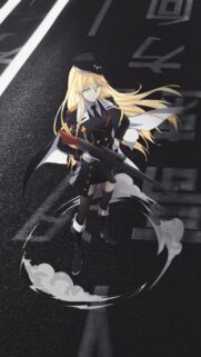 Anime Military Girl with Sniper Rifle Wallpaper for Mobile
