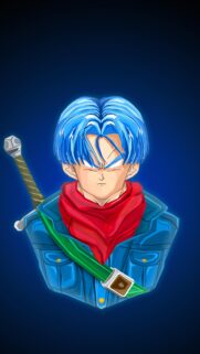 Future Trunks Dragon Ball Z Glowing Aesthetic Mobile Wallpaper