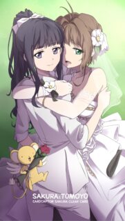 Sakura Kinomoto and Tomoyo Daidouji Wedding Aesthetic Wallpaper for Mobile