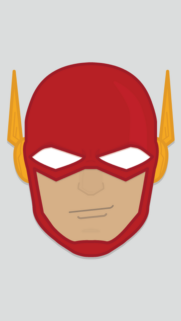 Minimalist The Flash Superhero Mask Portrait High Resolution Mobile Wallpaper