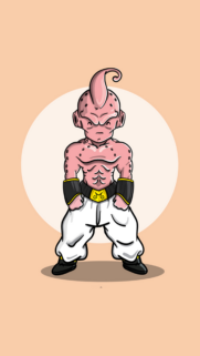 Kid Buu Dragon Ball Z Minimalist Art Mobile Wallpaper