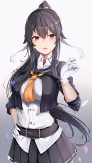 Beautiful Anime Girl in School Uniform High Resolution Wallpaper