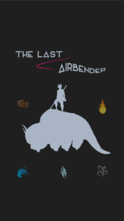 Minimalist Avatar The Last Airbender Aang and Appa Silhouette Wallpaper