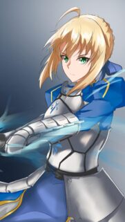 Saber Artoria Pendragon Anime Warrior High Quality Mobile Wallpaper