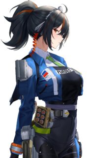 Anime Tactical PUBSEC Officer Wallpaper High Resolution Portrait