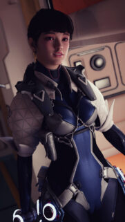 Futuristic Cyberpunk Female Soldier Mobile Wallpaper in High Resolution