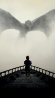 Tyrion Lannister and Dragon Encounter Cinematic Wallpaper
