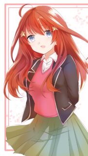 Itsuki Nakano Anime Girl Wallpaper from The Quintessential Quintuplets