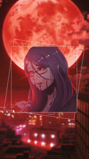 Rize Kamishiro Tokyo Ghoul Dark Aesthetic Red Moon Mobile Wallpaper