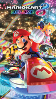 Mario Kart 8 Deluxe High Quality Mobile Wallpaper with Mario Bowser and Peach