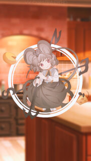 Cute Anime Mouse Girl Holding Trident Wallpaper for Mobile