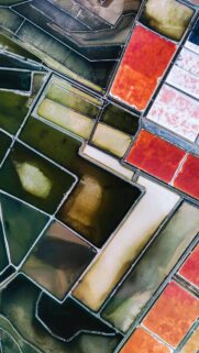 Abstract Aerial Salt Flats Mosaic Wallpaper High Definition
