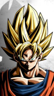 Super Saiyan Goku Intense Portrait Mobile Wallpaper High Resolution