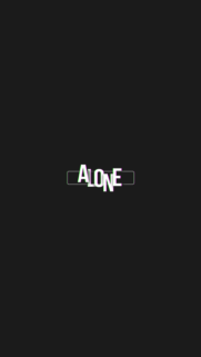 Minimalist Glitch Alone Typography Wallpaper for Mobile Phones