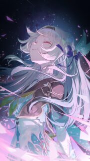 Ethereal Firefly Anime Girl Digital Art Mobile Wallpaper