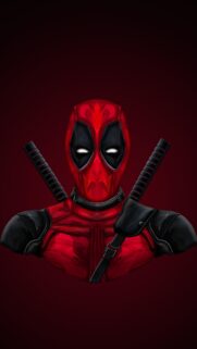 Deadpool Low Poly Portrait Minimalist Mobile Wallpaper HD