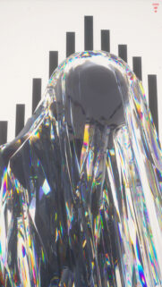 Abstract Holographic Veil Digital Art Mobile Wallpaper