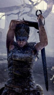 Senua From Hellblade Warrior Female Viking Portrait 4K Mobile Wallpaper
