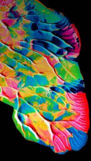 Vibrant Neon Liquid Paint Abstract Wallpaper for Mobile Screens