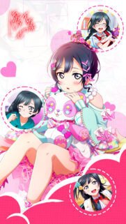 Setsuna Yuki Love Live Anime Girl with Cute Panda Plush Wallpaper