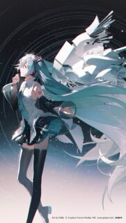 Stunning Hatsune Miku Sci-Fi Digital Art Mobile Wallpaper
