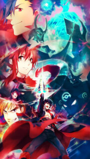Gurren Lagann Epic Anime Mobile Wallpaper with Kamina and Simon