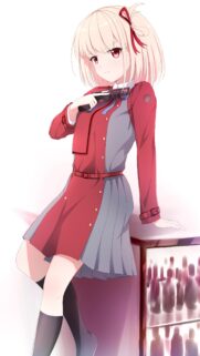 Chisato Nishikigi Lycoris Recoil Anime Girl Wallpaper for Mobile