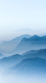 Minimalist Blue Mountain Range Landscape Smartphone Wallpaper