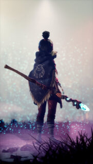 Kena Bridge of Spirits Fantasy Warrior Wallpaper for Mobile Phones
