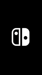 Minimalist Nintendo Switch Joy-Con Logo Mobile Wallpaper in Black and White