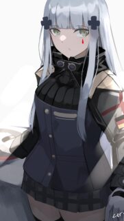 HK416 Girls Frontline Anime Girl Wallpaper 4K