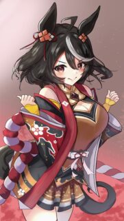 Cute Kitasan Black Anime Girl Wallpaper from Uma Musume Pretty Derby