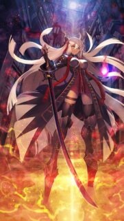 Stunning Anime Warrior Girl with Magic Sword Wallpaper for Mobile