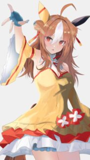 Anime Girl in Yellow Dress Wallpaper High Resolution Mobile Background
