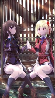 Lycoris Recoil Chisato and Takina High Quality Anime Wallpaper for Mobile