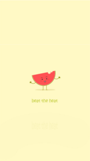 Cute Cartoon Watermelon Beat the Heat Summer Mobile Wallpaper