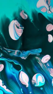 Stunning Teal and Pastel Swirl Abstract Mobile Wallpaper for Smartphone