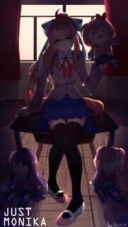 Just Monika Doki Doki Literature Club Anime Wallpaper HD