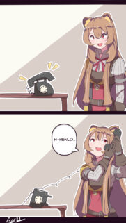Raphtalia Phone Call Anime Wallpaper – Cute Rising of the Shield Hero Background