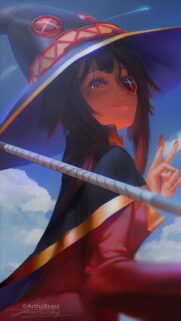 Megumin Konosuba Digital Art Wallpaper HD for Mobile Screens