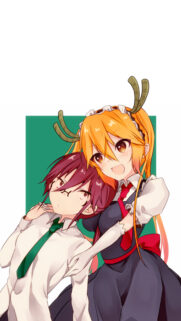 Tohru and Kobayashi Anime Wallpaper – Miss Kobayashi’s Dragon Maid High Quality Mobile Background