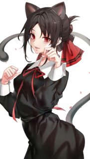 Cute Kaguya Shinomiya Cat Girl Anime Wallpaper 4K
