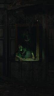 Creepy Ghost Emerging from Haunted Portrait Dark Horror Aesthetic Wallpaper