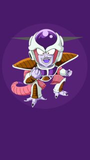 Frieza Dragon Ball Z Minimalist Vector Art Mobile Wallpaper