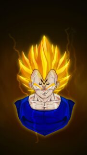 Majin Vegeta Super Saiyan 2 Aura High Definition Mobile Wallpaper