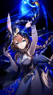 Amiya Arknights Magic Blue Fantasy Girl Wallpaper 4K